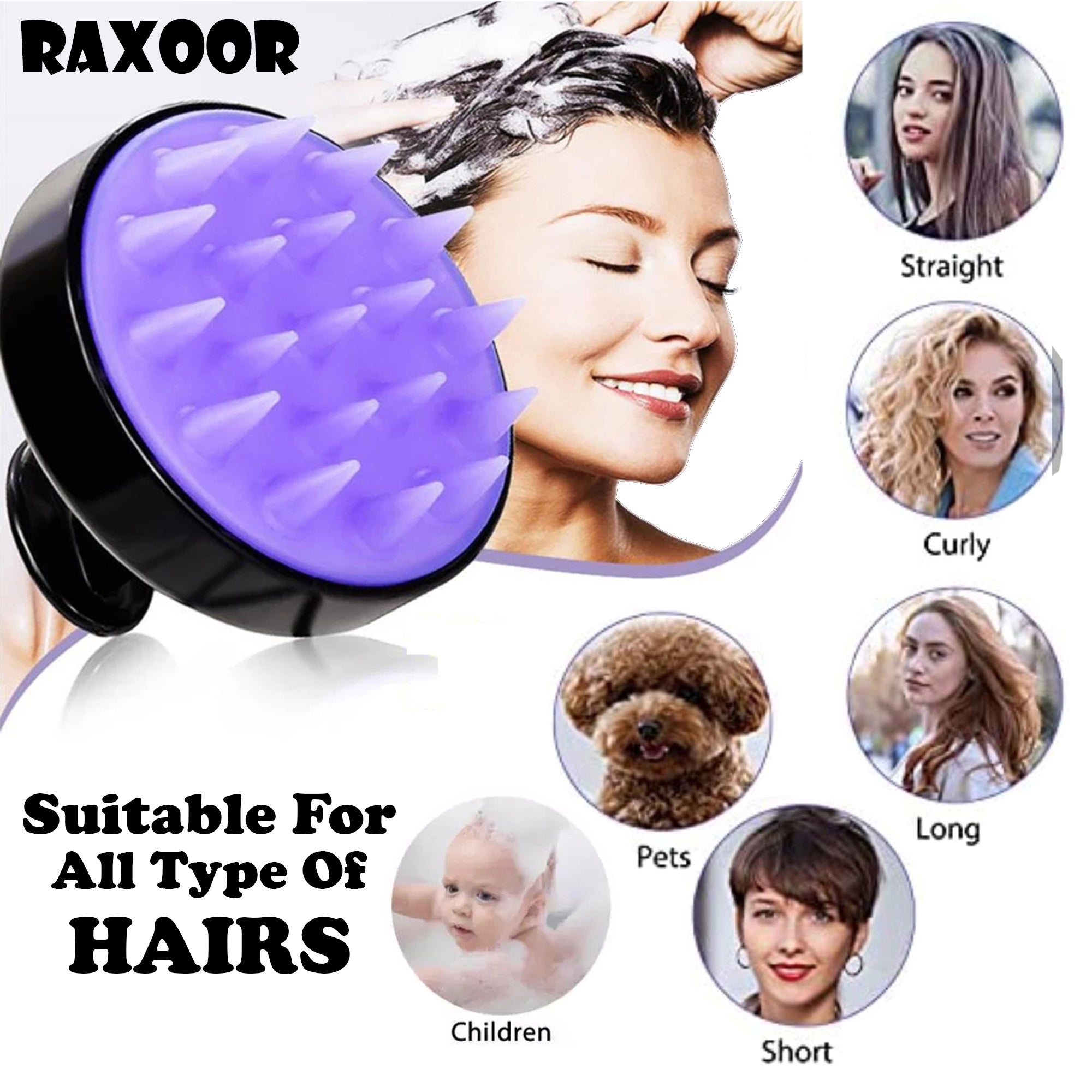 Hair Scalp Massager Shampoo Brush With Soft Silicone