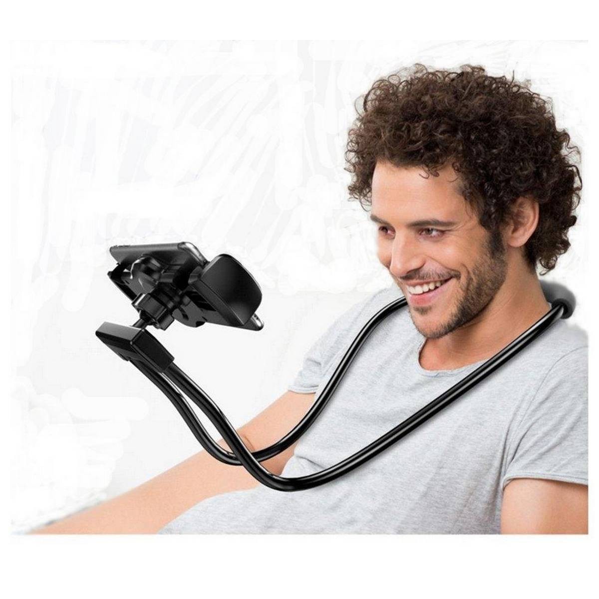 Lazy Bendable Flexible Hang Neck Phone Holder 360 Degree Rotation Mobile Stand