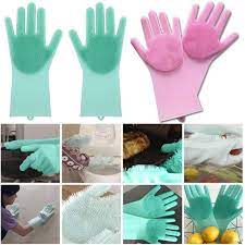 Magic Multifunction Silicone Dishwashing Gloves (Pair)