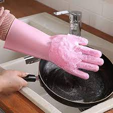 Magic Multifunction Silicone Dishwashing Gloves (Pair)