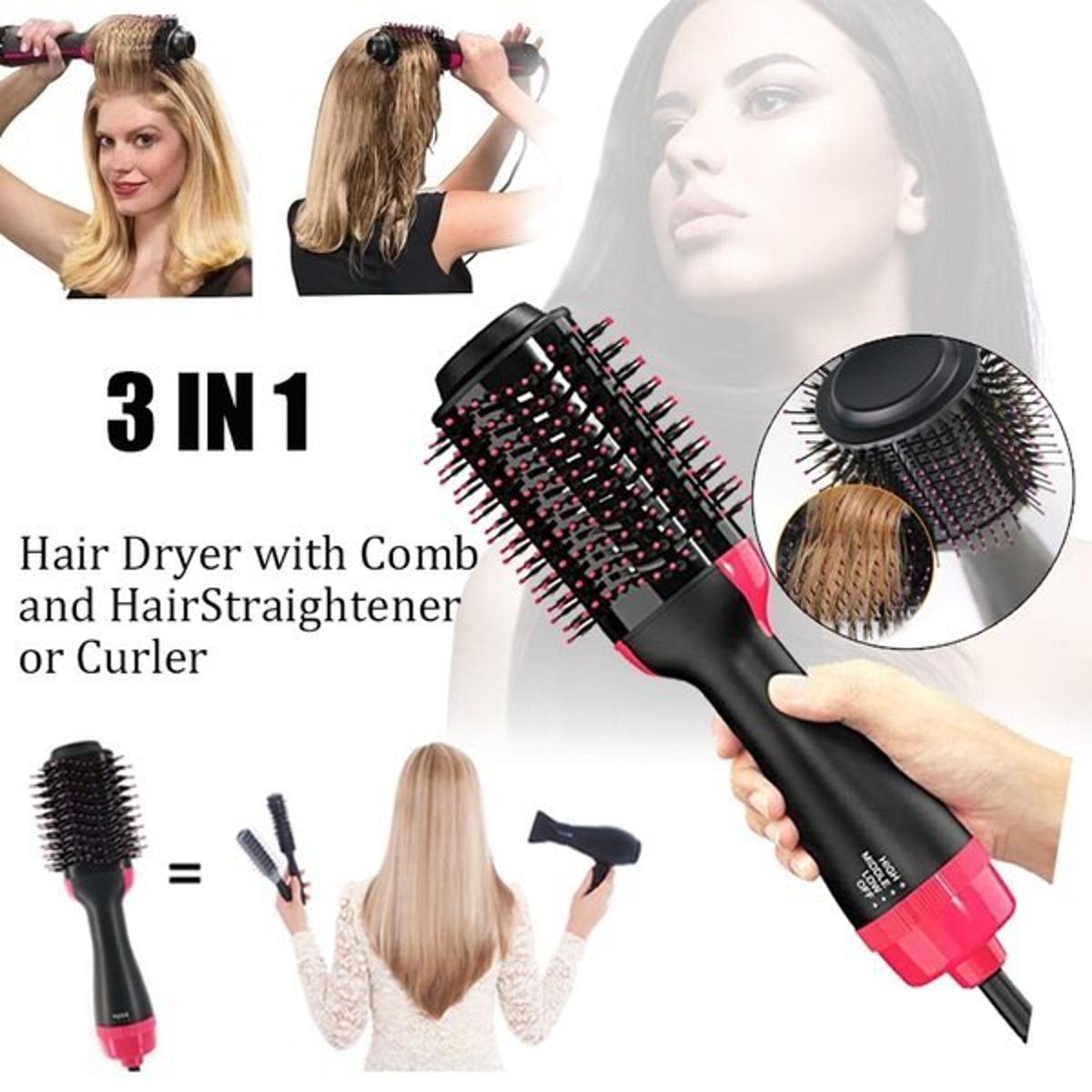 One Step 3 in 1 Hair Dryer , hair straightner and hair curler for ladies