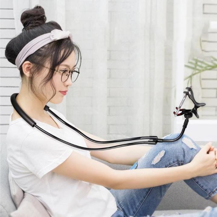 Lazy Bendable Flexible Hang Neck Phone Holder 360 Degree Rotation Mobile Stand